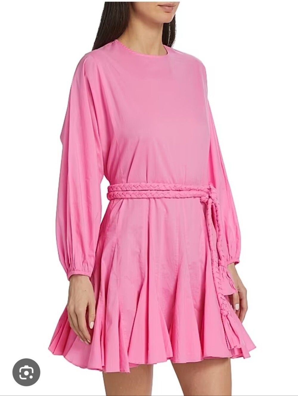 RHODE Ella Braided Belt Mini Dress